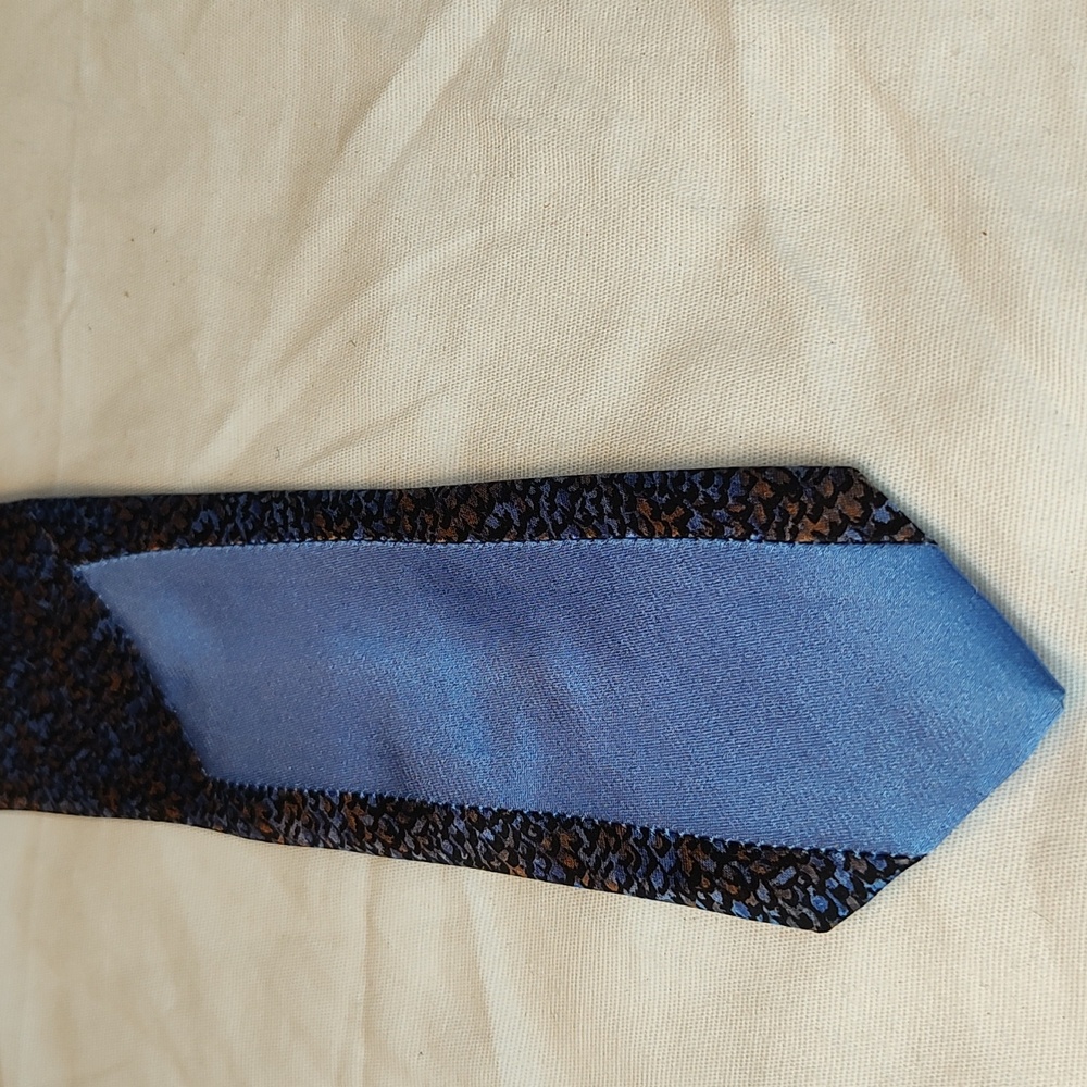 Italo Ferretti Silvia Marina Blue and Brown handmade in Italy tie - Picture 6 of 7